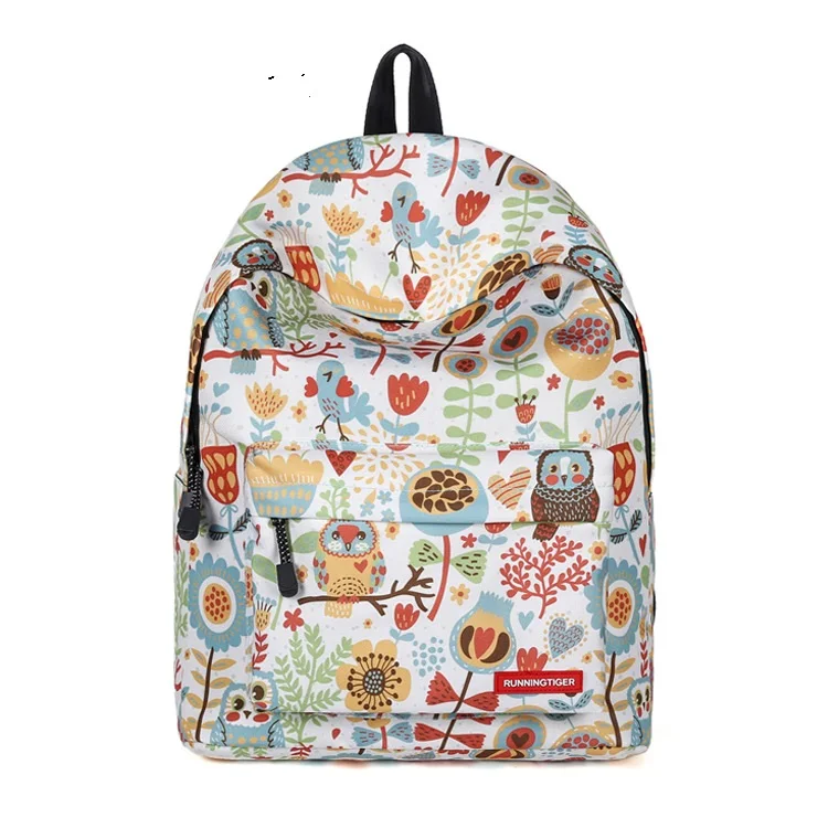 CH1505D4 99 New Fashion Pink owl Print shoulder Bag High School Computer Bags Women Bag large