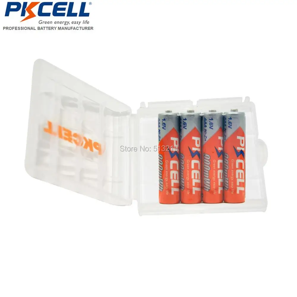 

4Pcs 900mWh 1.6V Ni-Zn Rechargeable AAA Battery 3A Batteries and 1pcs Battery box cases