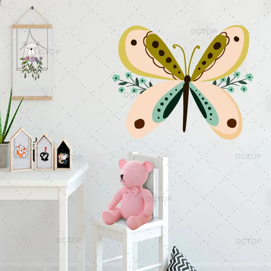 Природа 3D Весна Красочные бабочки стены стикеры для Гостиная Диван украшения Летящие птицы на стены плакат Декор для дома