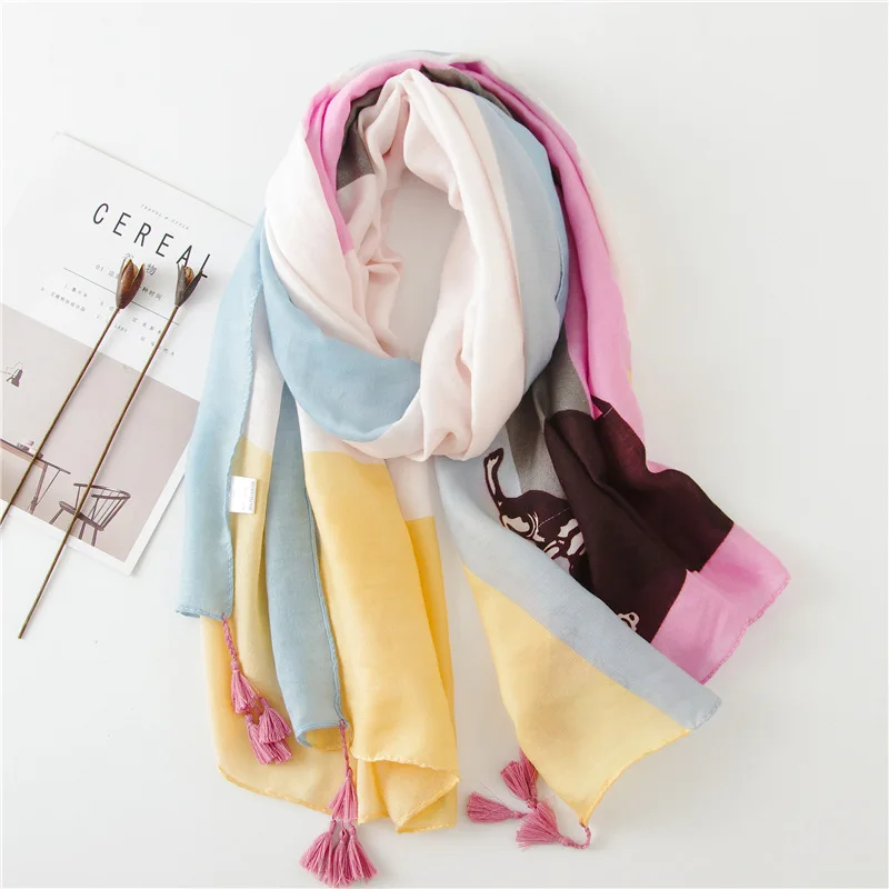 

2019 Women Fashion Geometric Plaid fresh national wind Scarf Women Print Female Soft Pashmina Foulard Poncho Wrap Quality Shawl