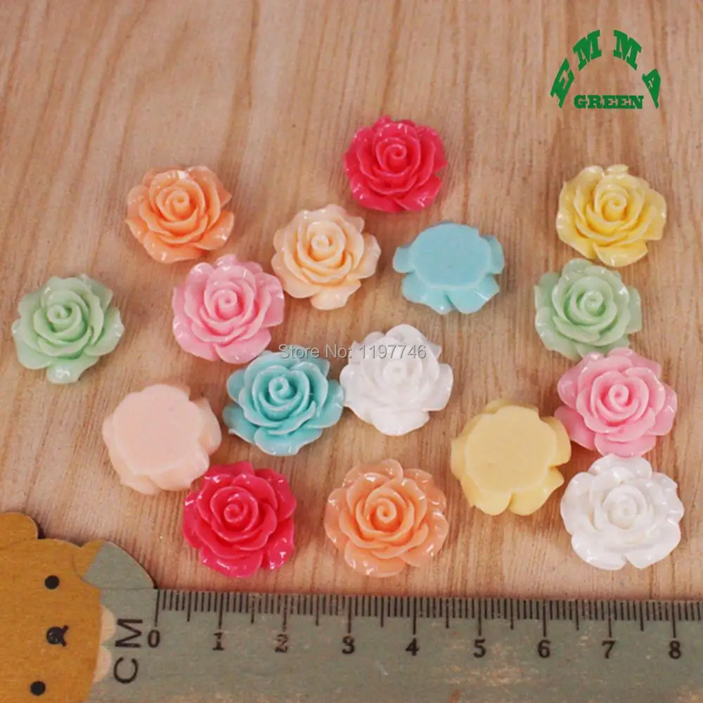 828 8 De Réductionmini Commande 18mm 10 Pièces Différentes Couleurs Chine Rose Roses Fleurs Flore Dos Plat Résine Fleur Cabochons Camée Sans