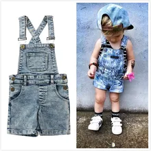 Новые модные джинсовые комбинезоны для маленьких мальчиков и девочек, штаны, комбинезоны, новая летняя детская одежда