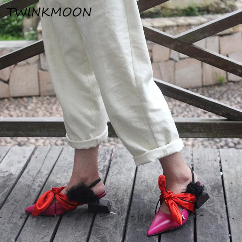 Flock heel sandal11