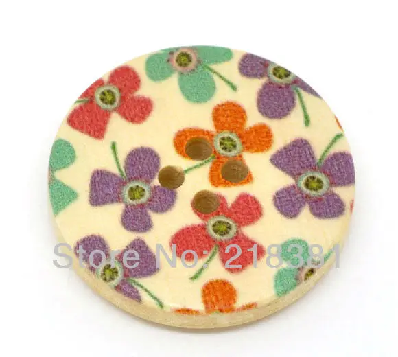 

Free Shipping 50pcs Leaf Wood Painting Sewing Buttons Scrapbook 30mm