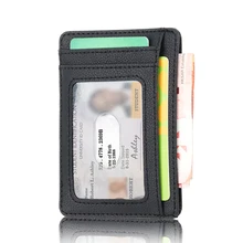 ¡Novedad de 2020! Billetera de cuero para hombre con bloqueo de RFID, tarjetero de crédito Delgado, minibolso de viaje portátil para hombre