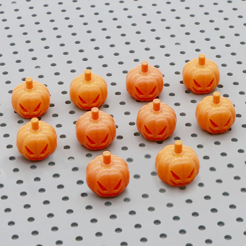 10Pcsset Pumpkin Mask Building Blocks LegoINGlys City Halloween MOC Accessories Bricks Parts DIY Kits Kids Toys Gifts (15)