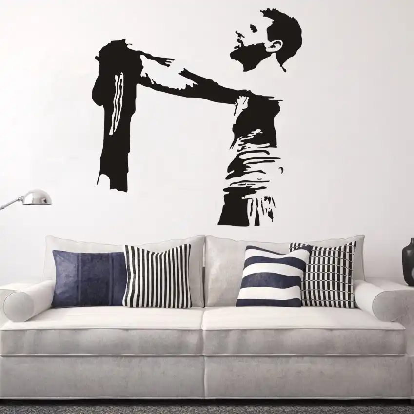Messi Football Player Art Wall Decal Barcelona Fc Football