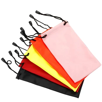 

1/5pcs Sunglasses Glasses Soft Cloth Dust Waterproof Pouch Carry Bag New