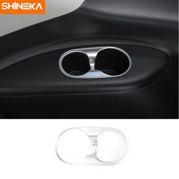 

SHINEKA Car Styling Cup Holder Dedecoration Cover Trim Frame Fit for Nissan Patrol Y62 2017+ Car Accessories