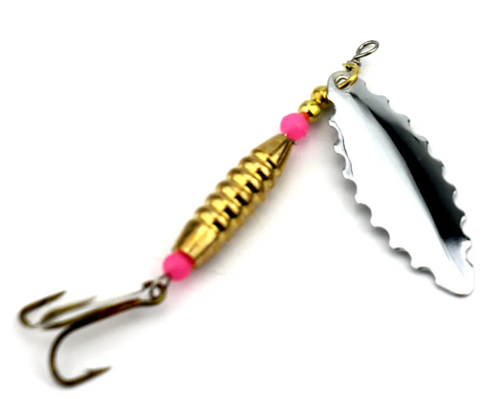 1PC 8.1cm 11.5g 4 japan hook pike bass sequin metal baits spinner