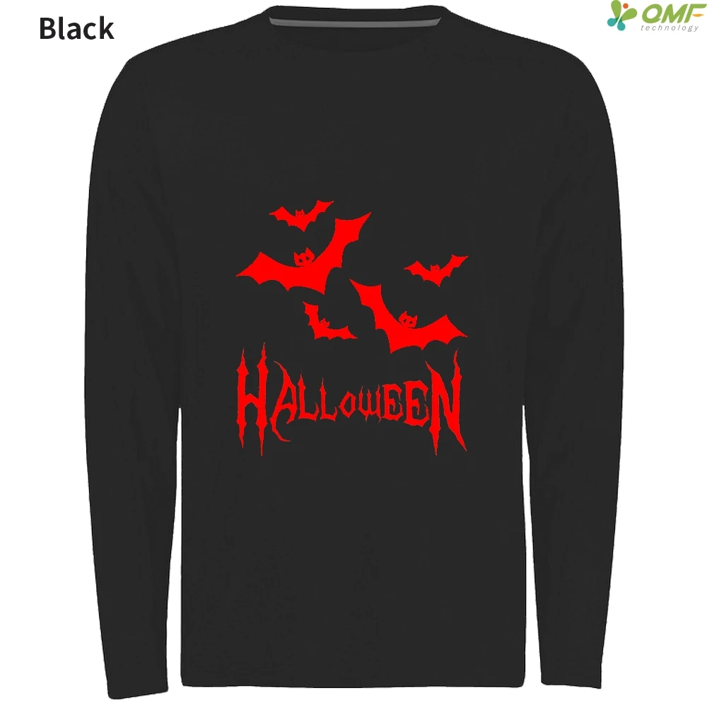 Black Halloween Bats Running T Shirt Print Bats Sports Tee Shirt Men