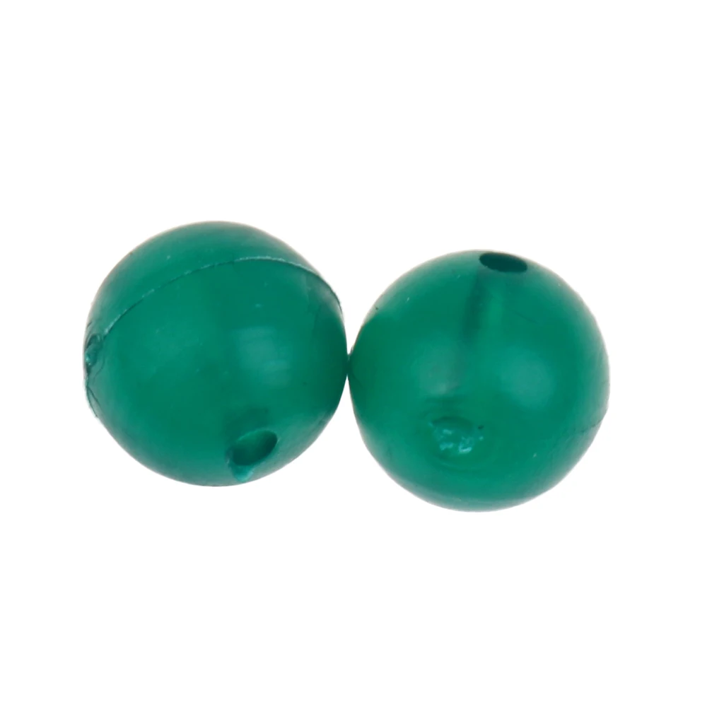 50 Pieces Round Soft Carp Fishing Rubber Bead Terminal End Tackle Fishing Bean Rig Accessories 