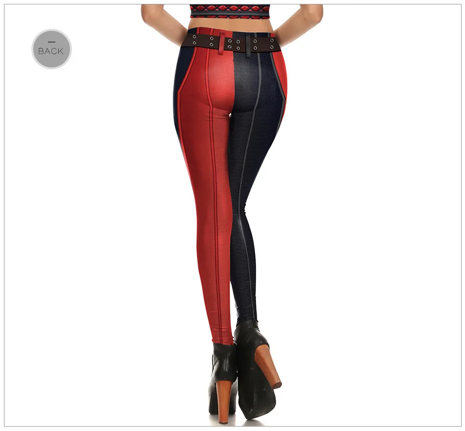 [You're My Secret] Sexy Joker Girl  Super Hero CosPlay Comic Cartoon Deadpool Classic Print leggins Women Leggings Fitness yoga pants for women