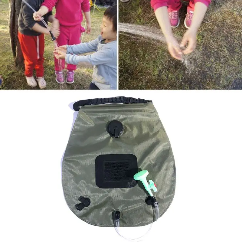 

1 Pc 20L/5Gallons Solar Shower Bag Water Storage Camping Showering Bag Large Volume Container For Hiking Climbing Outdoor