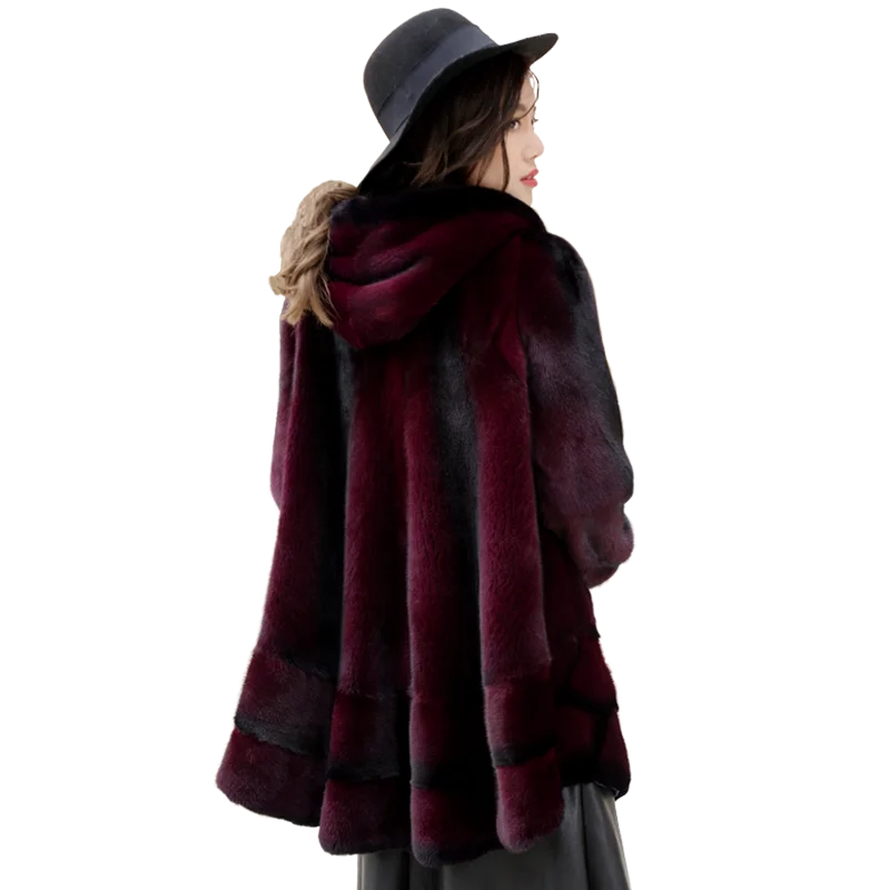 Fourrure Manteau Blue Color Spécial Femmes Section white Avec Une Wine Velours Importé Vison sultan black Cream Longue red Nouvelle En De I4Axx