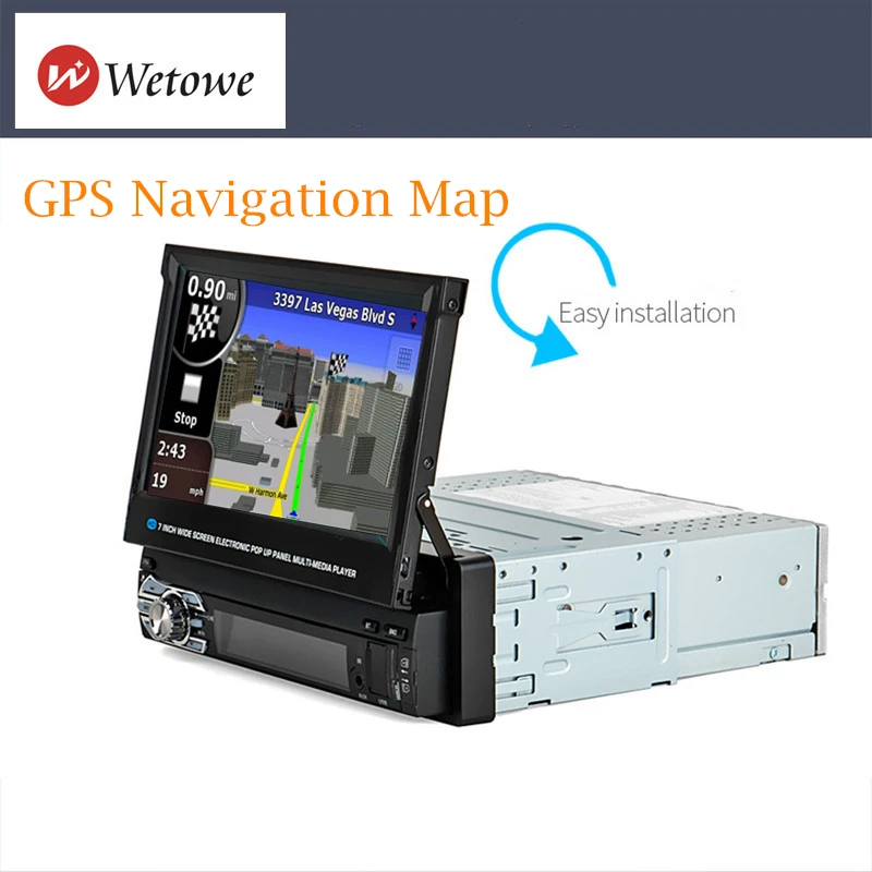 

7 inch telescopic car Bluetooth MP5 player car card radio car GPS navigation integrated machine