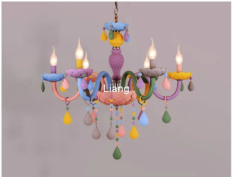 Современная красочная хрустальная люстра светильник s Lustre ...