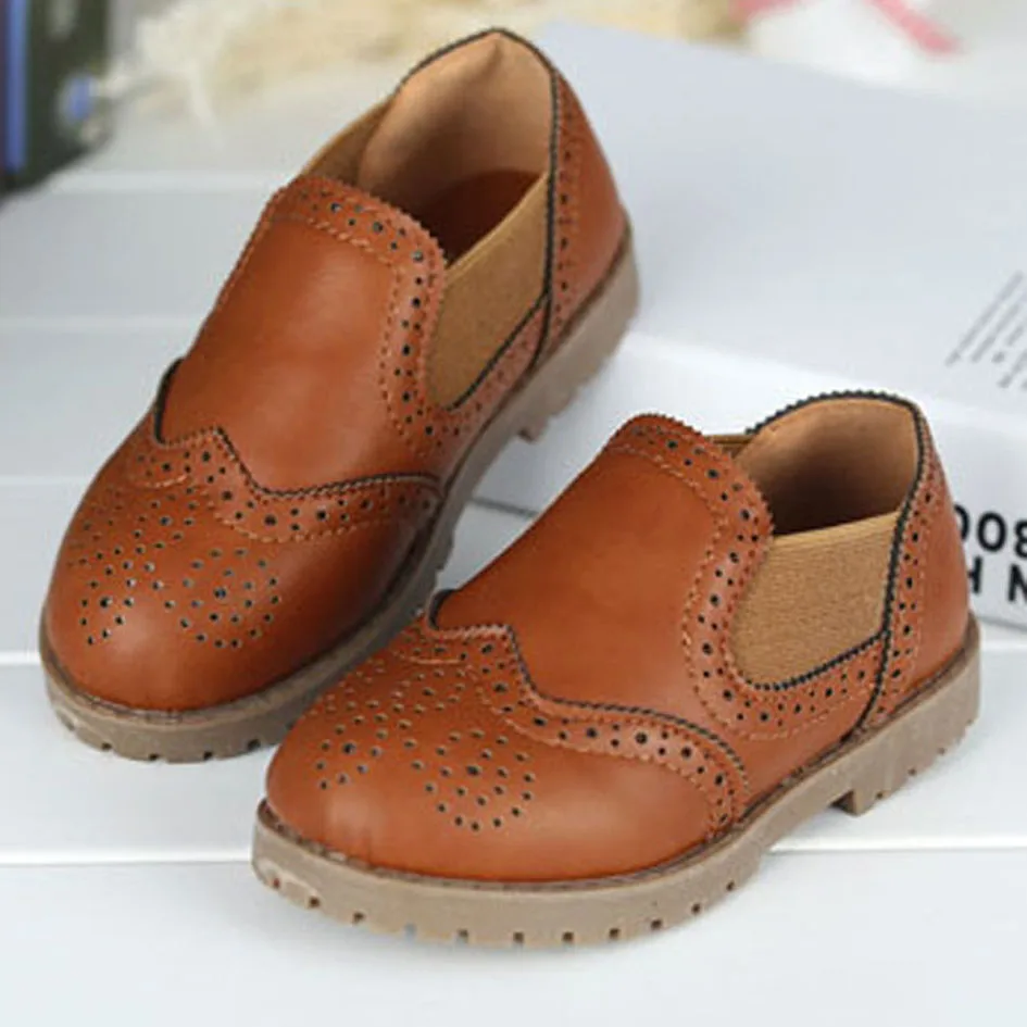 boys brown brogues
