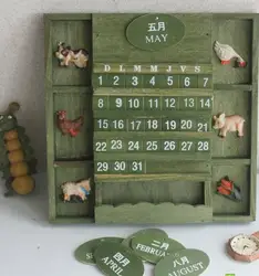 2019 Новое поступление DIY Вечный деревянный календарь креативный винтажный Деревянный Календарь большие настенные календари домашний офис