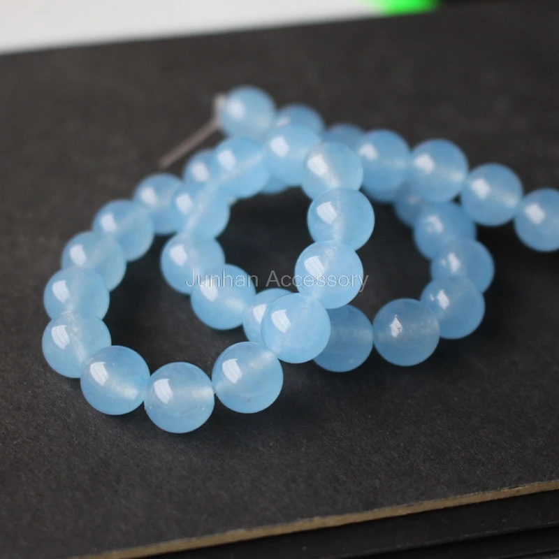 6 8 10mm Mm Synthetic Stone Beads Quartz Chalcedony Beads Dyed Ocean