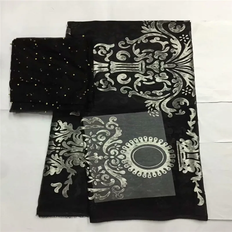 

LX!Hot Selling High Quality Silk Velour Fabric Textile Flower Pattern Velour Fabric Ladies Dress for(5+2)Yards! F31505