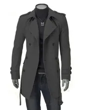 sale autumn and winter new coat double breasted long wool slim coats for men plus size XXXL