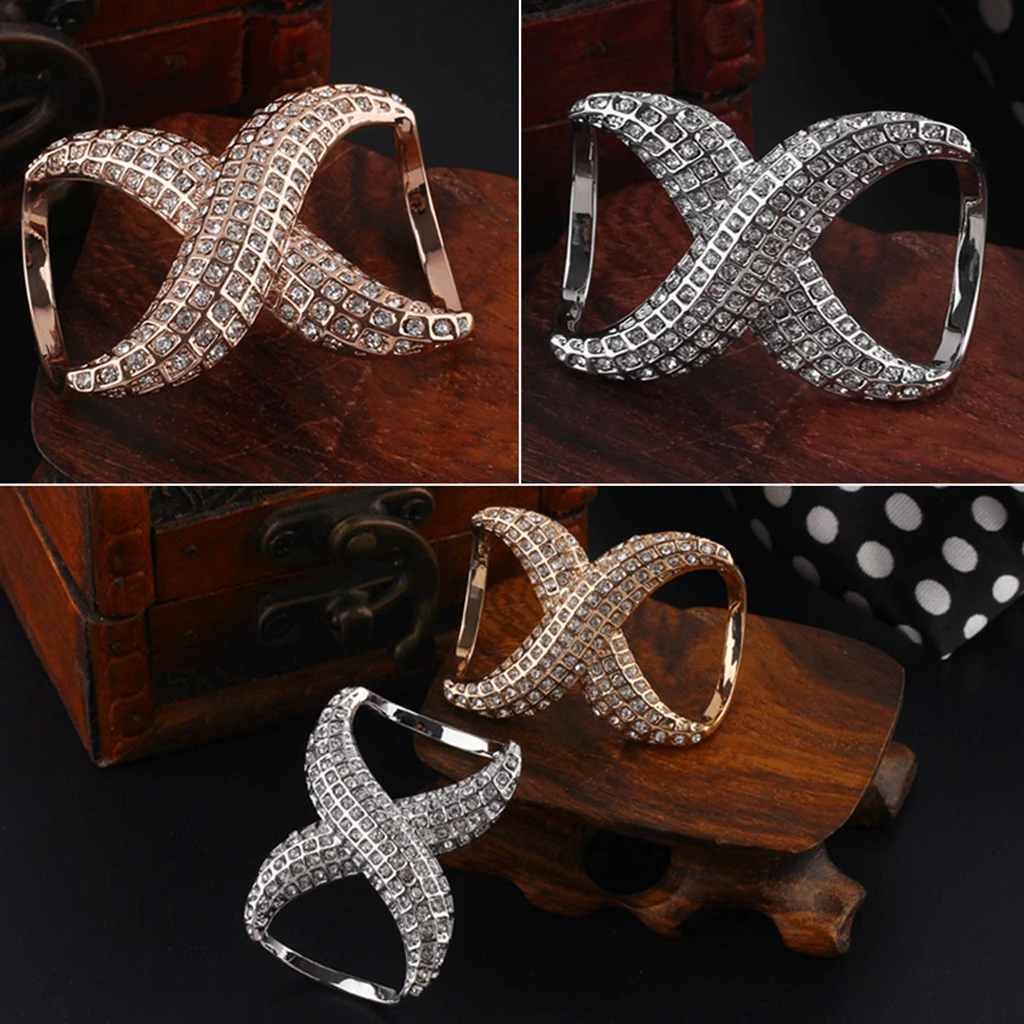 Women Noble Silk Scarf Clips Rings Holder Buckle For Wedding Party