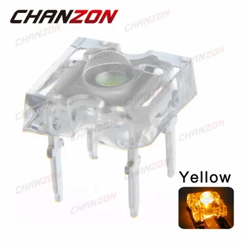 100pcs 3mm LED Piranha Yellow Super Flux Transparent 2V Round Top 3 mm Light Emitting Diode LED Lamp Through Hole Diode Piranha