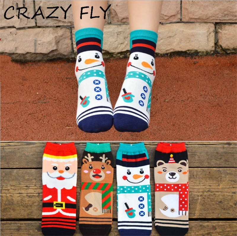 Детские теплые носки тапочки х/б с принтом|women socks|snowflake sockschristmas socks |