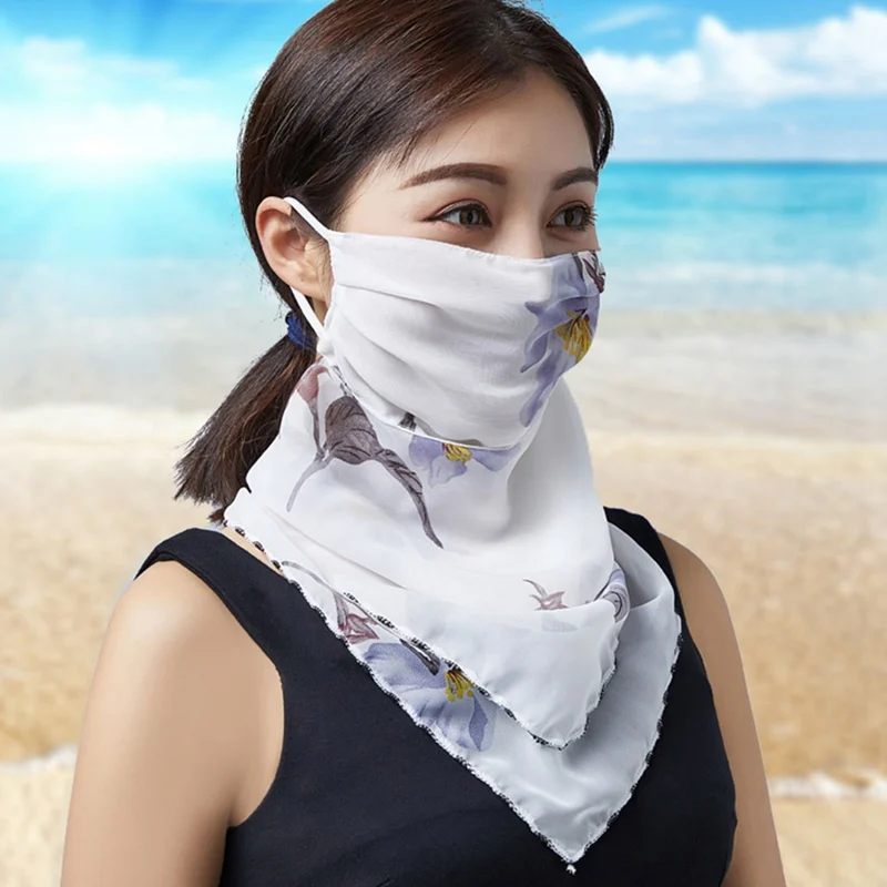 

Outdor Sunscreen Shawl Women Summer Driving Ultraviolet Protection Sun Shade Scarf Female Breathable Mask Neck-proof