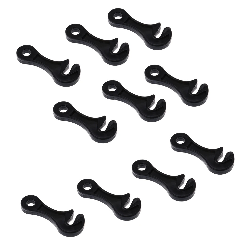 10pcs Plastic Camping Accessories Tent Rope Fastener Guyline Tensioner  For Camping Tents Caravan Awning 