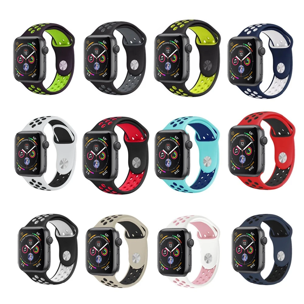 Спортивный ремешок для apple watch band 44 мм/40 мм apple watch 5 4 band iwatch band 5 42 мм/38 мм correa браслет ремень 3 Аксессуары для часов