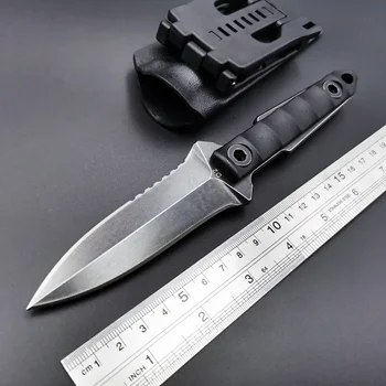 

Hunting Tactical Straight Fixed Knife D2 Blade Steel G10 Handle Army Rescue Outdoor Camping Survival High Quality EDC Tool