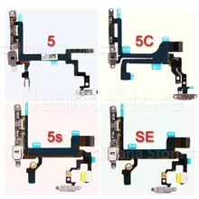 Гибкий кабель для iPhone 5 5C с кнопкой отключения звука и металлическим держателем для iPhone 5S, se Запасная часть