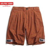 Aelfric Eden клетчатый обычный мужской повседневный короткий летний Харадзюку тренировки свободные джоггеры длиной до колена мужской свитер модная уличная одежда
