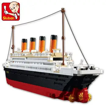 

City Titanic Liner Ship Model Building Blocks DIY Cruise Boat Educational Bricks Toys Gifts For Children