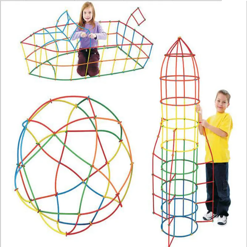 

Colorful Pipeline Building Blocks Plastic Tube Tunnel Shape Inserted Assembly Block Toy Kids Developmental Toys 4D Space