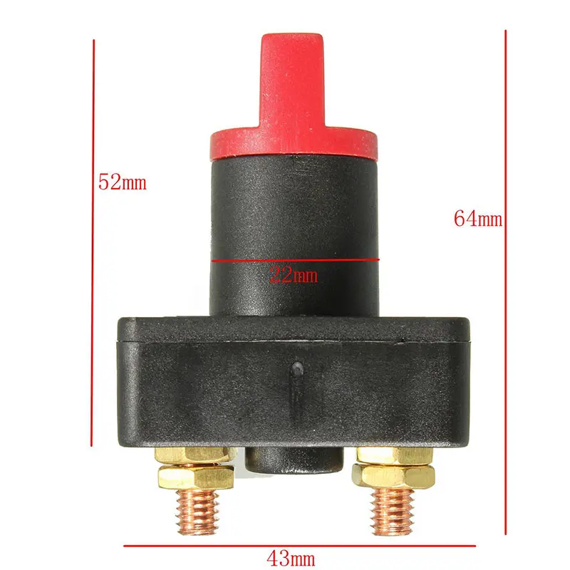 

100A Battery Isolator Disconnect Power Cut Off Kill Selector Switch for Boat Car Van Truck MDJ998