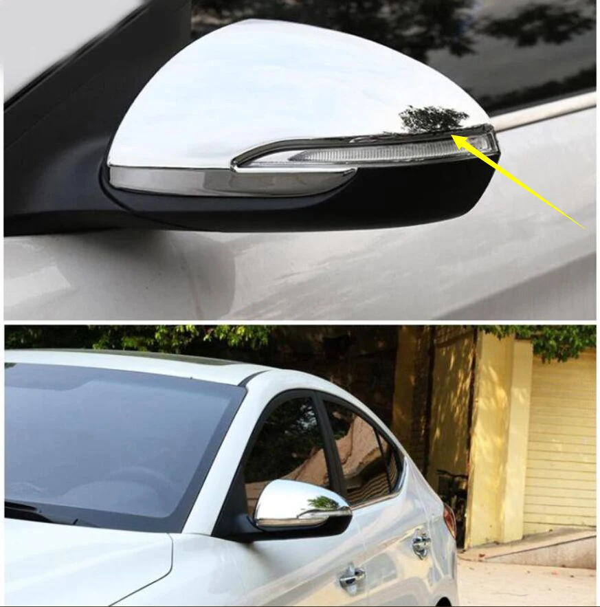 FIT FOR 16 HYUNDAI TUCSON SIDE MIRROR CHROME COVER TRIM REAR VIEW BEZEL GARNISH
