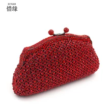 XIYUAN/Брендовая женская модная красная сумка через плечо с цветочным рисунком, женские вечерние клатчи, вечерние сумочки, свадебные сумки fiesta