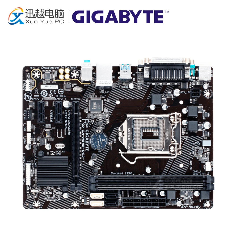 

Gigabyte GA-H81M-DS2-T Desktop Motherboard H81M-DS2-T H81 LGA 1150 i3 i5 i7 DDR3 16G Micro-ATX