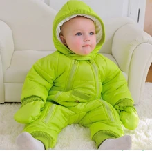 2017 nouveau bébé salopette automne hiver habineige veste enfants pardessus parc bébé fille vêtements en plein air chaud manteau avec chapeau pour garçons