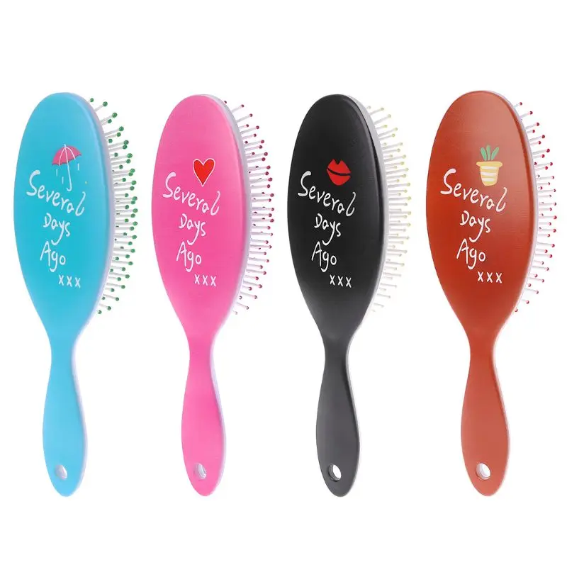 Profissional Women Girls Hair Brush Salon Hairstyles Cushion Comb Wet