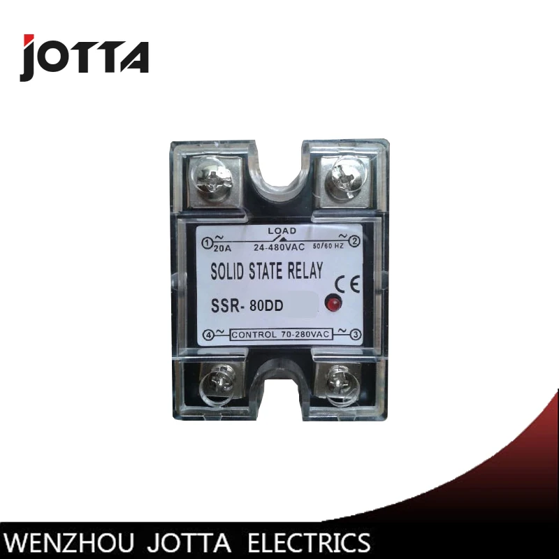 

SSR -80DD DC control DC SSR Single phase Solid state relay