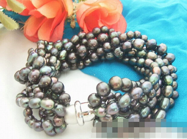 LL&lt&lt&lt 8Strds Black Pearl Bracelet | Украшения и аксессуары