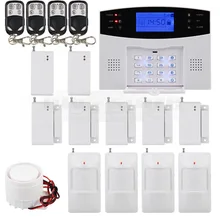 DIYSECUR GSM Мобильная SIM домашняя система охранной сигнализации зазор/PIR/Стекло Датчик вибрации брелоки