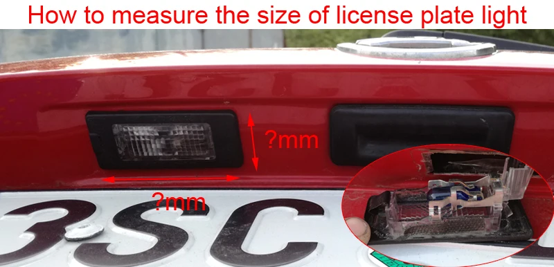 1 HS8277 License Plate Light size