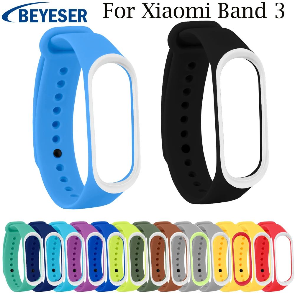 Смарт браслет для Xiaomi Mi Band 3 спортивный ремешок силиконовый xiaomi mi band аксессуары на