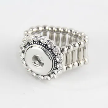 

free DHL EMS 50Ppcs 12mm DIY Adjustable rhinestone snaps rings buttons rings fit 12mm snaps watch snap new button from