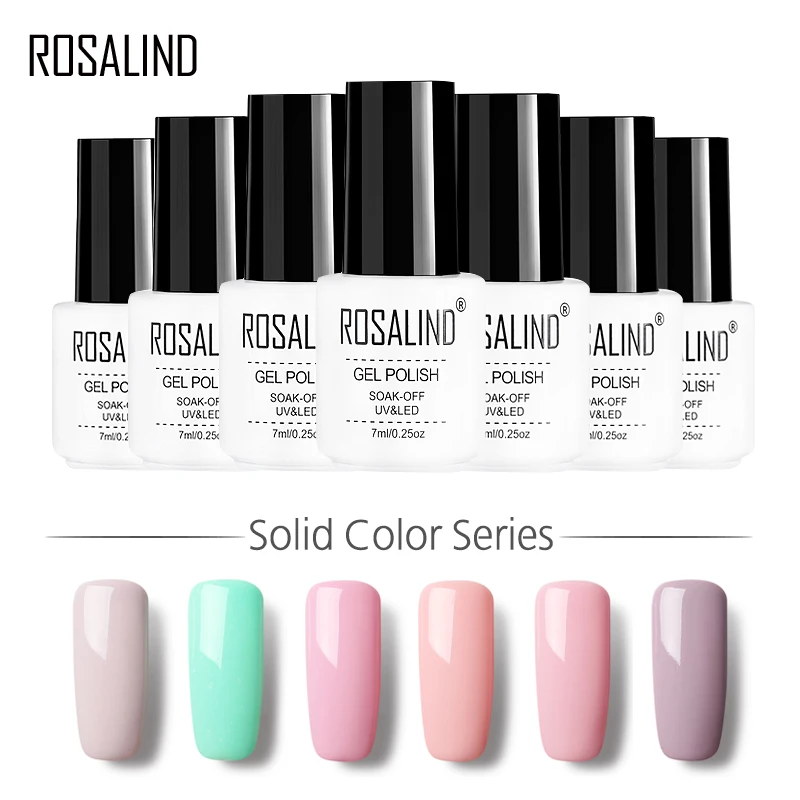 

ROSALIND Gel 1S Pure Color series Most Wished Nail Gel Polish 31-58 High Quality Nail Art UV&LED Soak-Off Gel Varnish Manicure